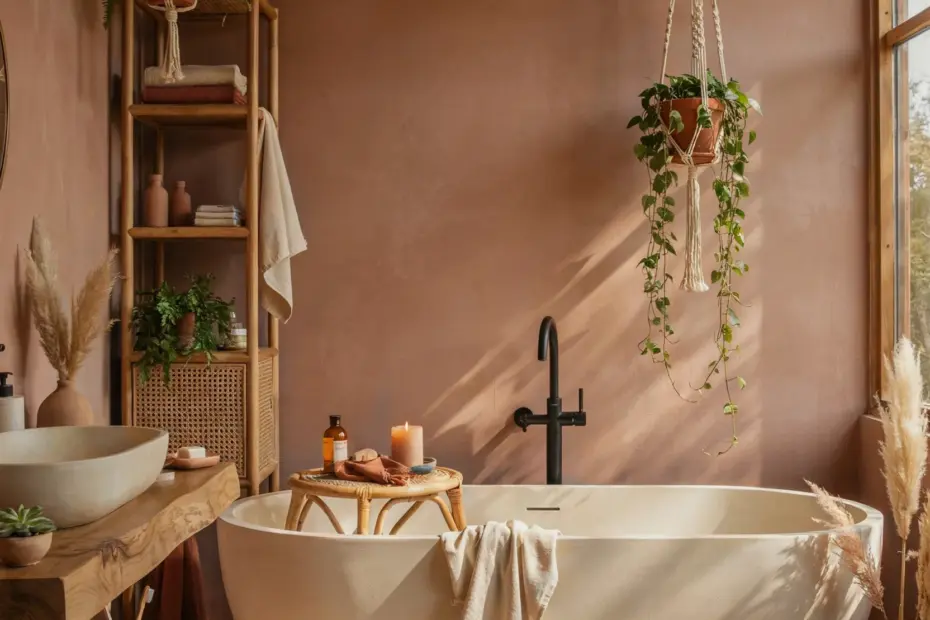 Warm Minimalist Bathroom Ideas | Mindful Living Design | Modern Small Bathroom Decor