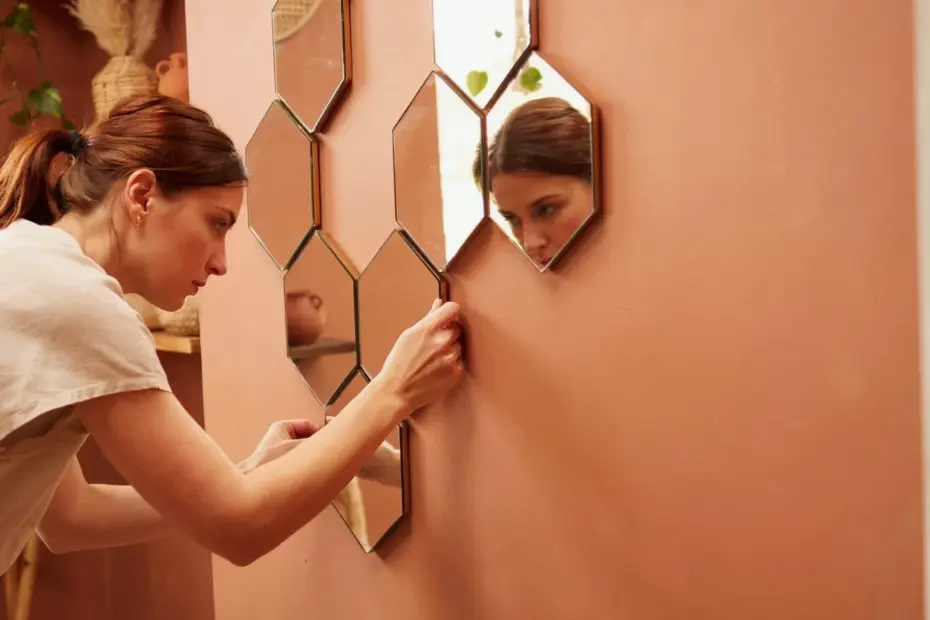IKEA Hack Full Length Mirror for Small Bathroom | Budget Home Organization Idea
