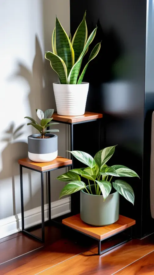 DIY Tiered Plant Stand for Small Bathroom Decor | Scrap Wood Project