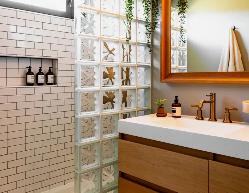 How to Style a Dark Walnut Floating Vanity with a White Vessel Sink