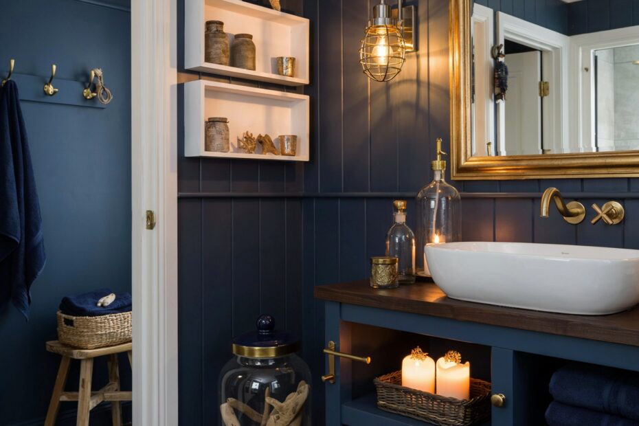 Coastal Bathroom Decor Ideas | Blue and White Seaside | Beachy Bath Bliss