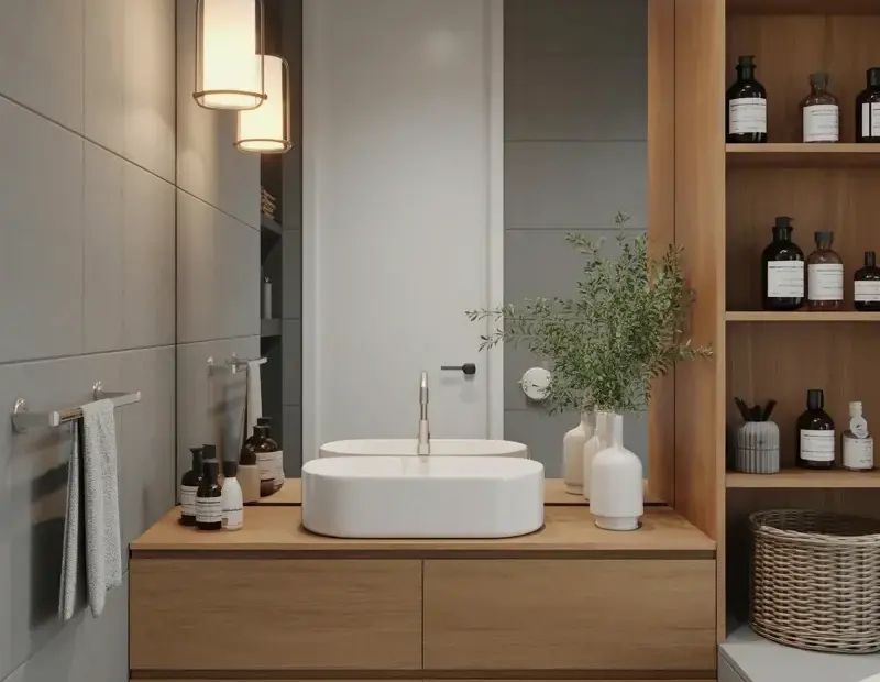 Don't Make This Floating Vanity Vessel Sink Mistake in a Modern Minimalist Bathroom